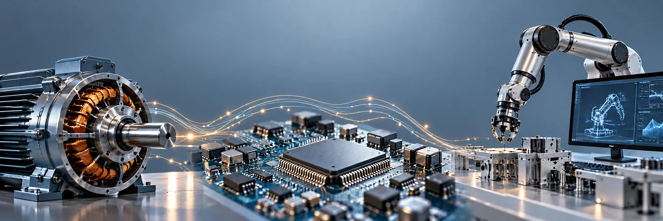 Inginerie electrică, electronică și calculatoare: motor electric, microprocesor și robotică
